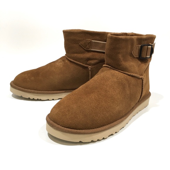 UGG Classic Mini Strap Men’s Boots -Chestnut Suede -Men’s US 10 -NEW - Picture 5 of 9